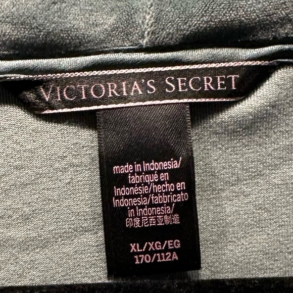 NWOT XL Victoria's Secret Velvet Velour Full Zip Hoodie Seafoam Aqua Green - Picture 7 of 7